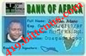 419JONTHAN ADAMS BANK IDENTITY CARD